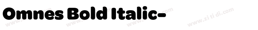 Omnes Bold Italic字体转换
